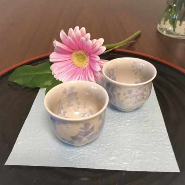 【酒器3点セット】花結晶 (銀藤) 徳利&ぐい吞 | 京焼-清水焼 | 陶葊 - Image 6
