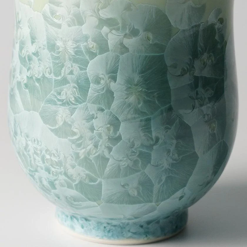【湯呑み2点セット】花結晶 (緑 茶) | 京焼-清水焼 | 陶葊 - Image 11