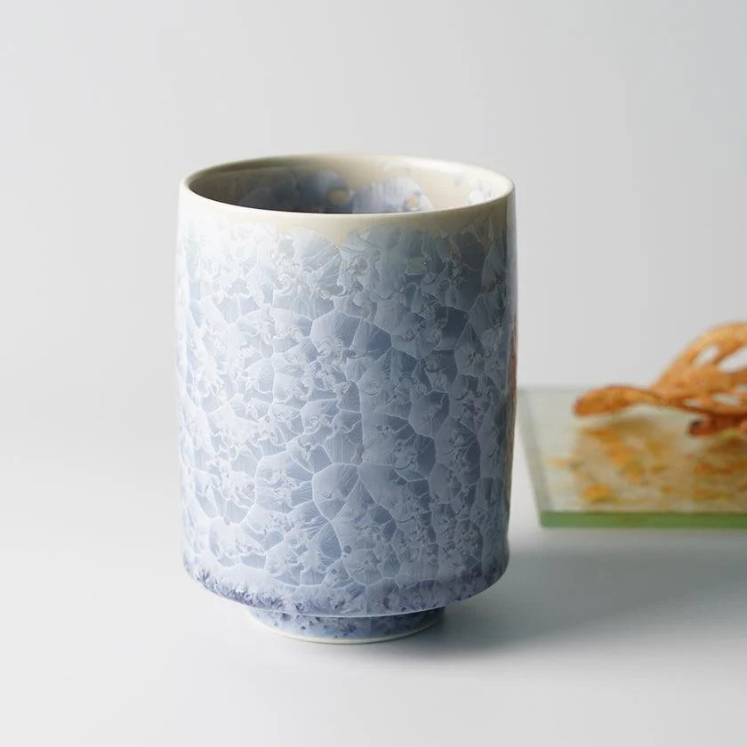 【湯呑み】花結晶 (銀藤) 湯呑み | 京焼-清水焼 | 陶葊 - Image 2