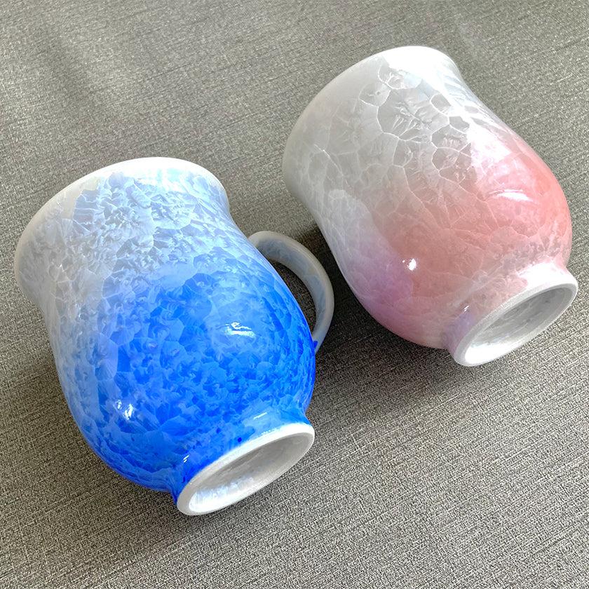 【マグカップ2点セット】花結晶 (白地青赤)  | 京焼-清水焼 | 陶葊 - Image 20