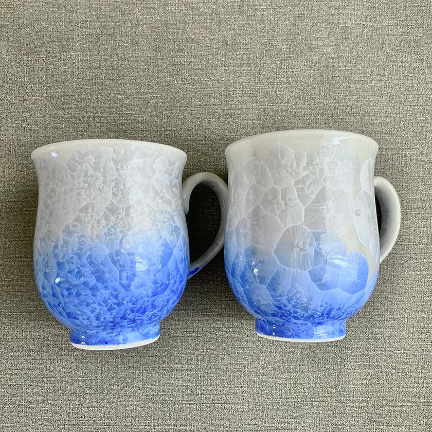 【マグカップ2点セット】花結晶 (白地青赤)  | 京焼-清水焼 | 陶葊 - Image 25