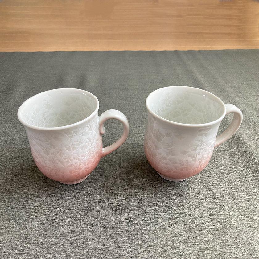 【マグカップ2点セット】花結晶 (白地青赤)  | 京焼-清水焼 | 陶葊 - Image 28