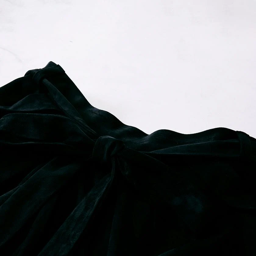 【ワイドパンツ袴】Black (スエード) | 着物 | VEDUTA - Image 2