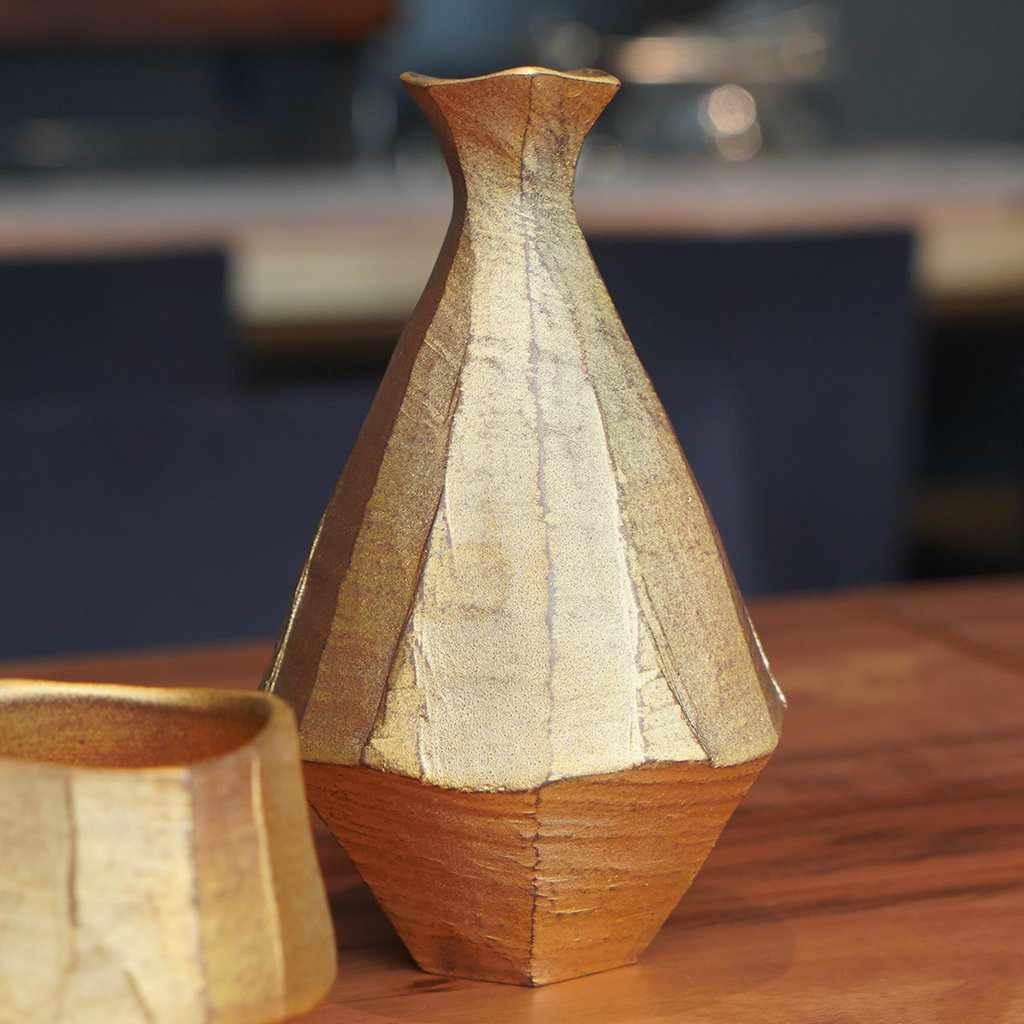 【陶芸家】藤岡光一 黄金 ぐい呑み - Image 8