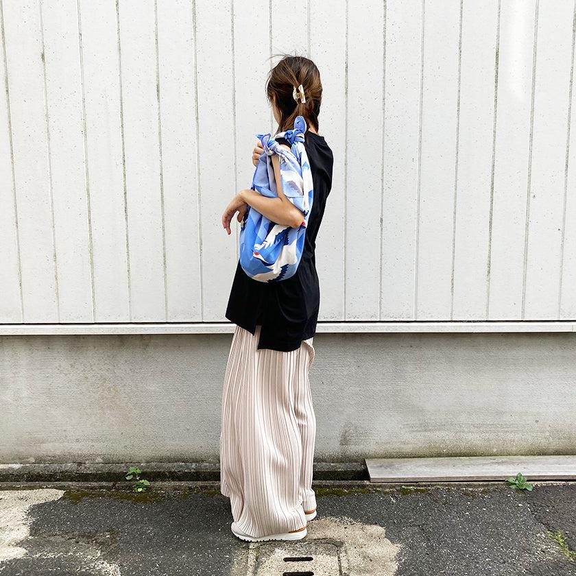 【風呂敷】鶴霞 たづかすみ (二越ちりめん96cm) | 超撥水加工| 朝倉染布 - Image 19
