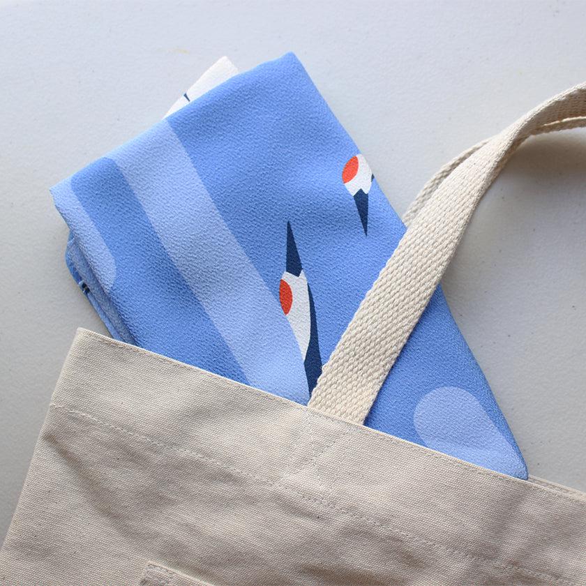 【風呂敷】鶴霞 たづかすみ (二越ちりめん96cm) | 超撥水加工| 朝倉染布 - Image 25