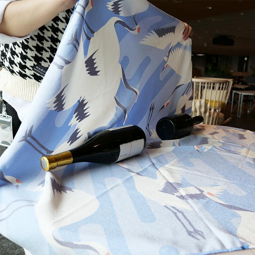 【風呂敷】鶴霞 たづかすみ (二越ちりめん96cm) | 超撥水加工| 朝倉染布 - Image 6