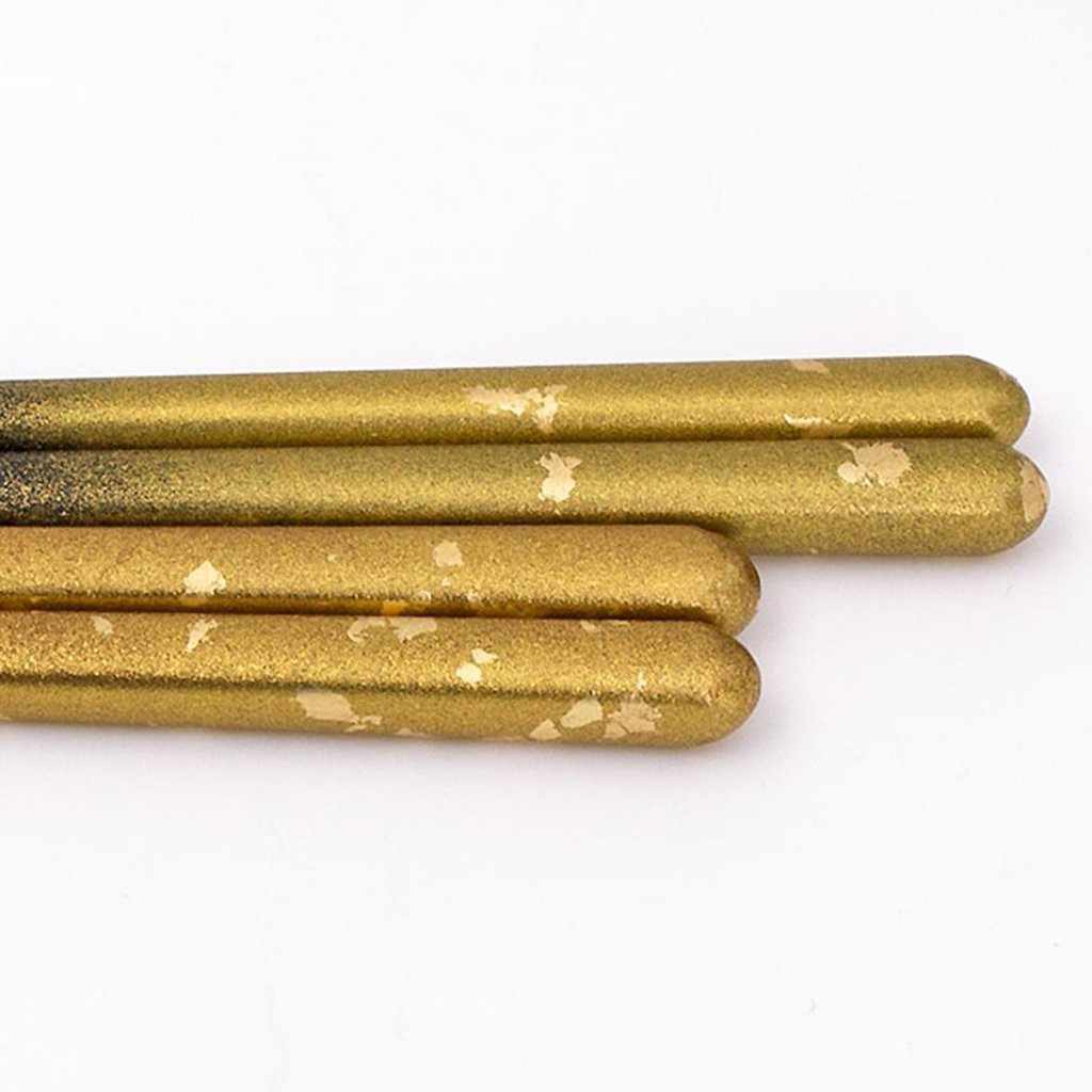 【夫婦箸/箸置きセット】霞流し (金) | 金沢箔 | 箔一 - Image 4