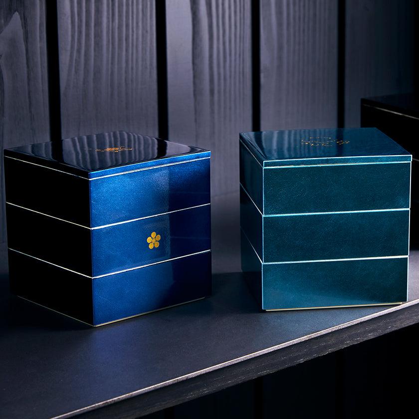 【重箱】KAGA SHIKISAI DEEP BLUE | 金沢箔 | 箔一 - Image 6