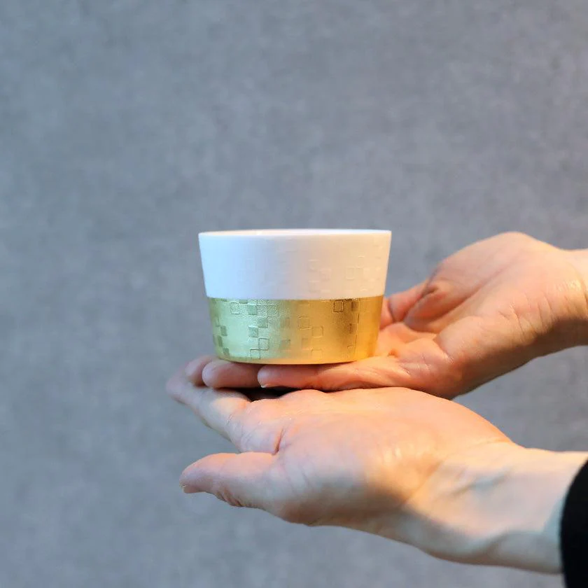 【フリーカップ】箔小紋 市松 | 金沢箔 | 箔一 - Image 6