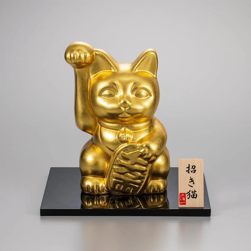 【招き猫】開運 招き猫 (L) | 金沢箔 | 箔一 - Image 2