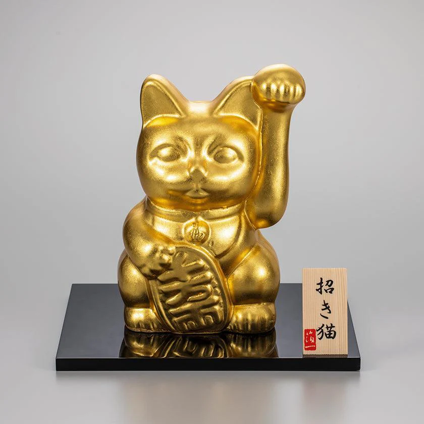 【招き猫】開運 招き猫 (L) | 金沢箔 | 箔一 - Image 3