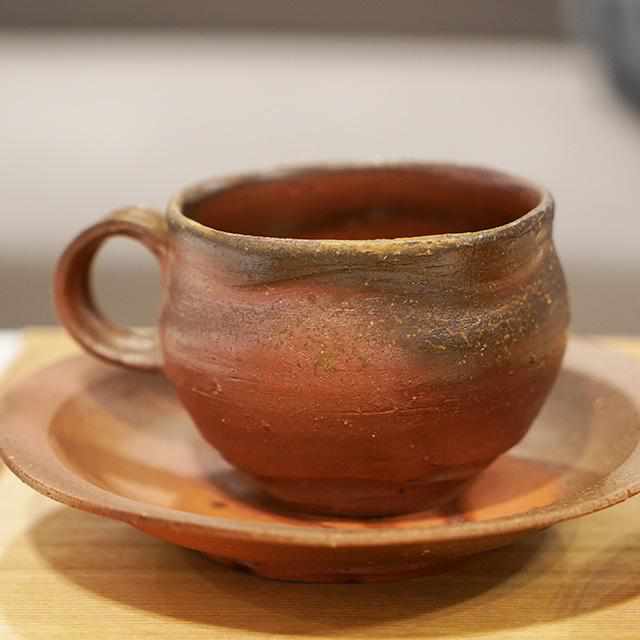 【コーヒーカップ】ソーサ－付 | 備前焼 | 恒枝直豆 - Image 10