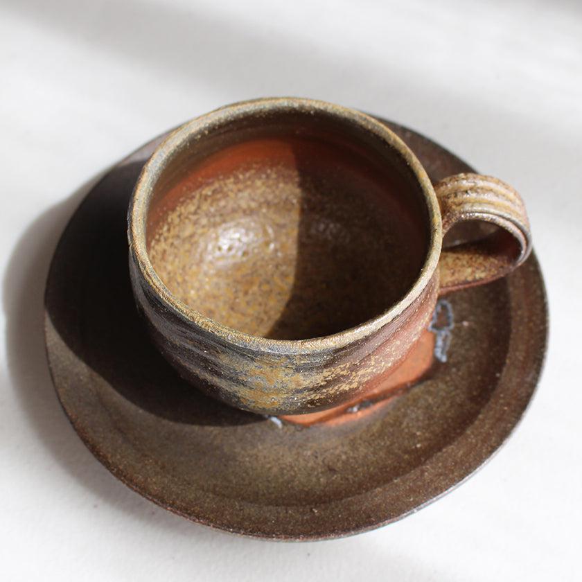 【コーヒーカップ】ソーサ－付 | 備前焼 | 恒枝直豆 - Image 13