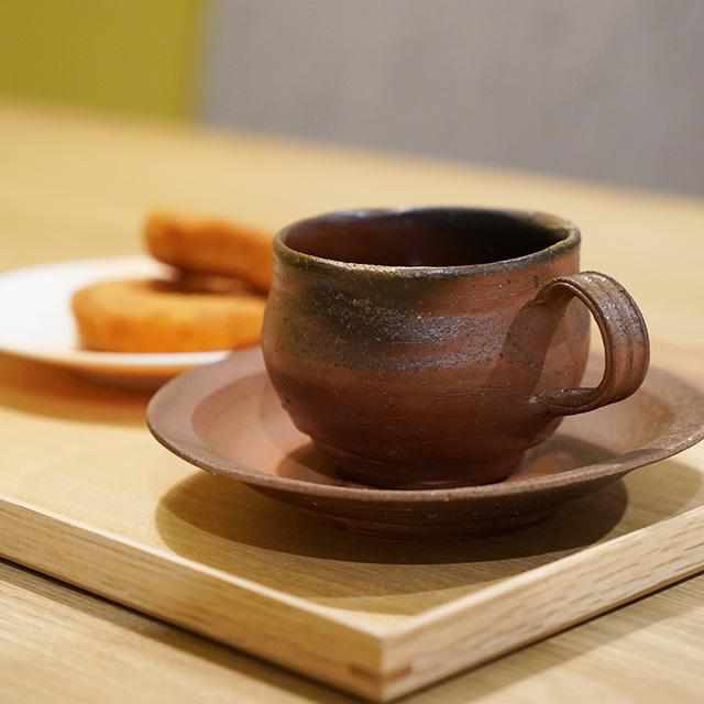 【コーヒーカップ】ソーサ－付 | 備前焼 | 恒枝直豆 - Image 7