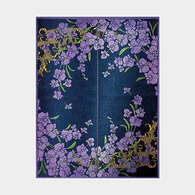 【い草-畳】イケヒコ い草ラグ 胡蝶蘭 紫 (M : 200×200cm, L : 200×250cm) - Image 2