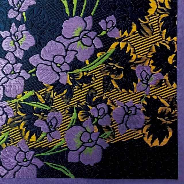 【い草-畳】イケヒコ い草ラグ 胡蝶蘭 紫 (M : 200×200cm, L : 200×250cm) - Image 3