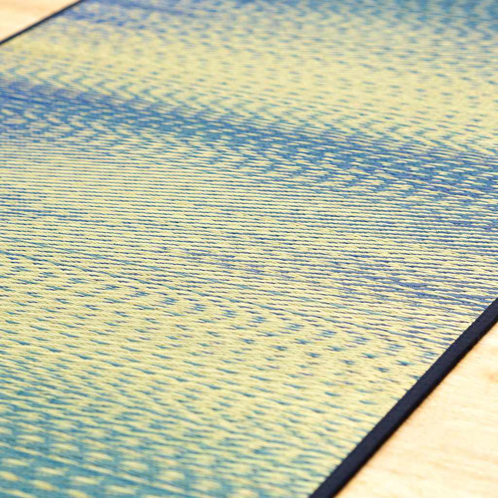 【い草-畳】イケヒコ い草ヨガマット eco skysea ハワイアンブルー - Image 2