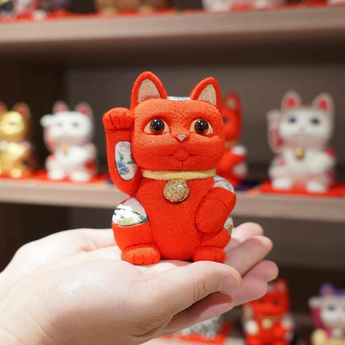 【招き猫】風水 (赤) 生命力 無病息災 | 江戸木目込み | 柿沼人形 - Image 16