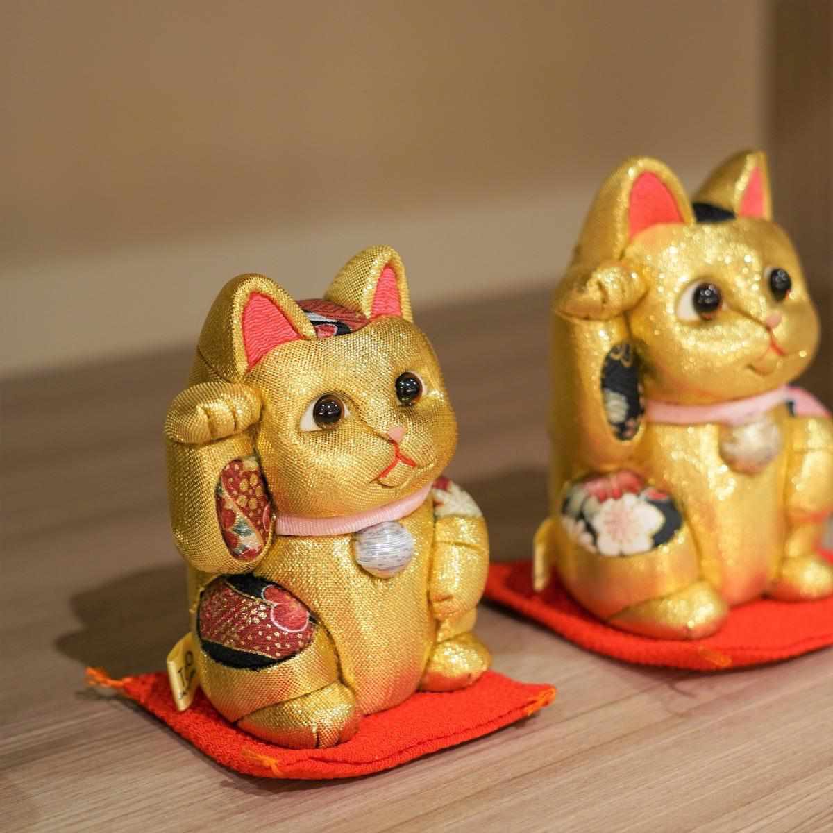 【招き猫 風水】金 金運 江戸木目込み 日本製 柿沼人形 開運 - Image 3