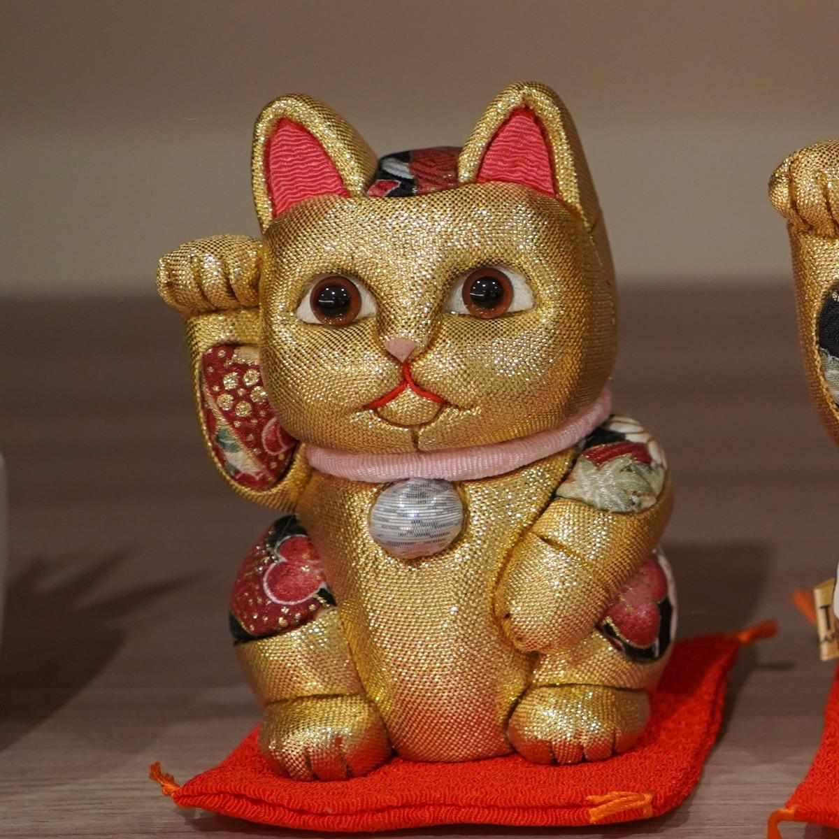 【招き猫 風水】金 金運 江戸木目込み 日本製 柿沼人形 開運 - Image 4