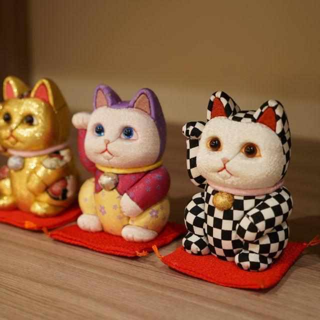 【招き猫】市松柄 S | 江戸木目込み | 柿沼人形 - Image 10