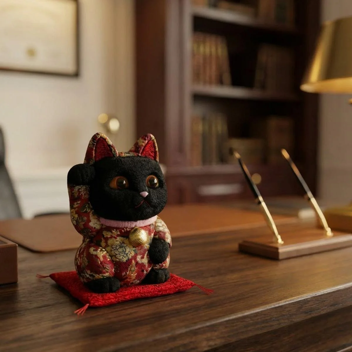 【招き猫】名物裂 S | 江戸木目込み | 柿沼人形 - Image 4
