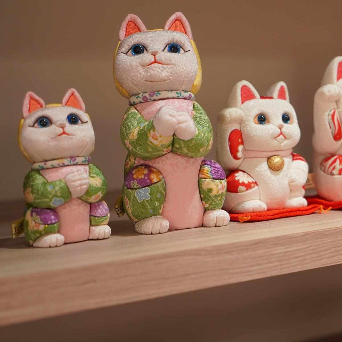 【招き猫 江戸木目込み】星に願いを ちりめん多色 日本製 柿沼人形 開運 - Image 13