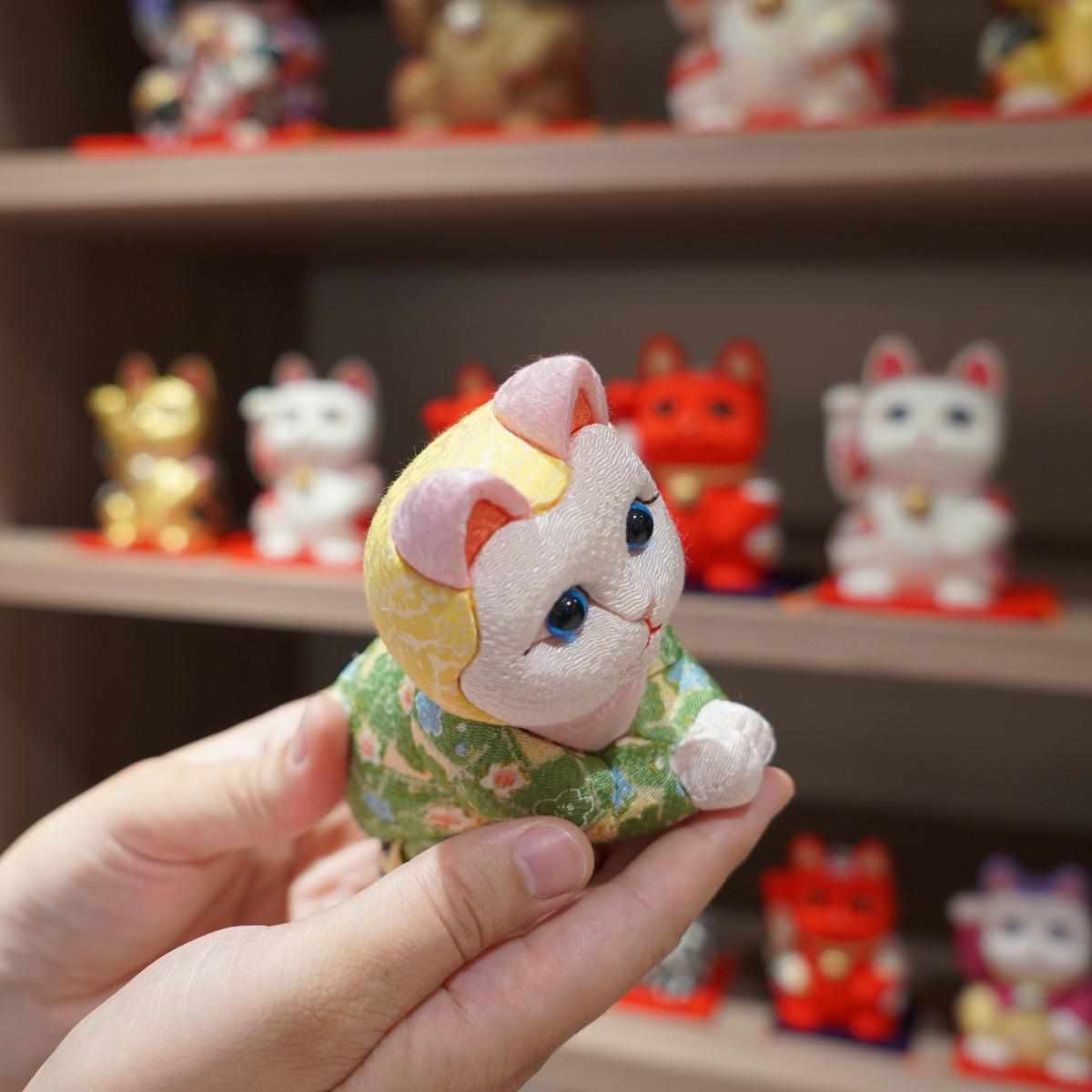【招き猫 江戸木目込み】星に願いを ちりめん多色 日本製 柿沼人形 開運 - Image 18