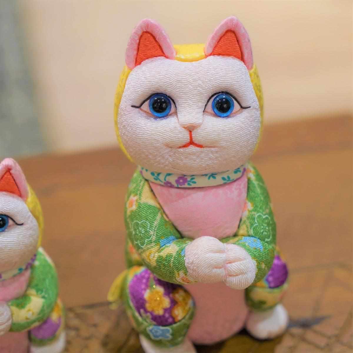 【招き猫 江戸木目込み】星に願いを ちりめん多色 日本製 柿沼人形 開運 - Image 20
