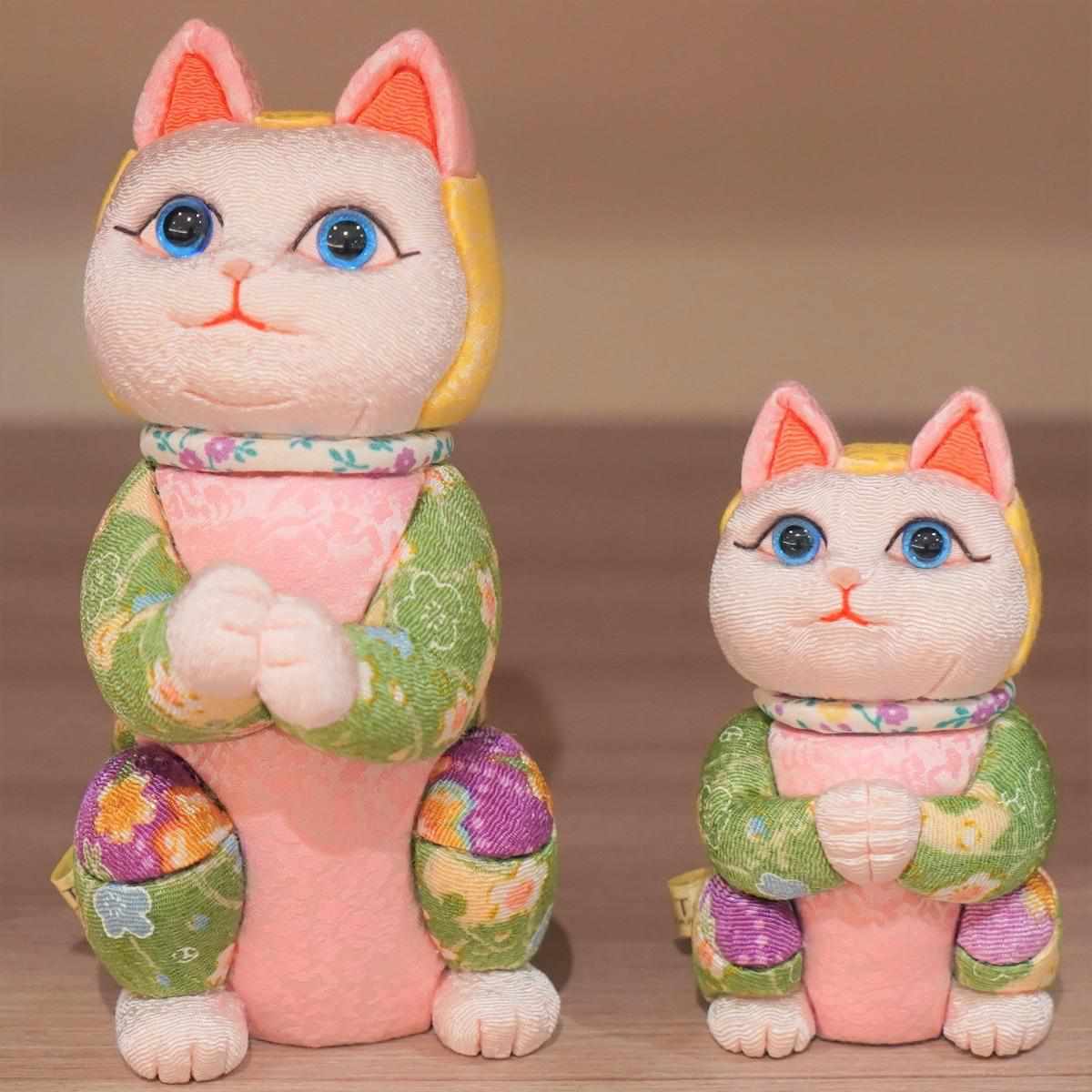 【招き猫 江戸木目込み】星に願いを ちりめん多色 日本製 柿沼人形 開運 - Image 4