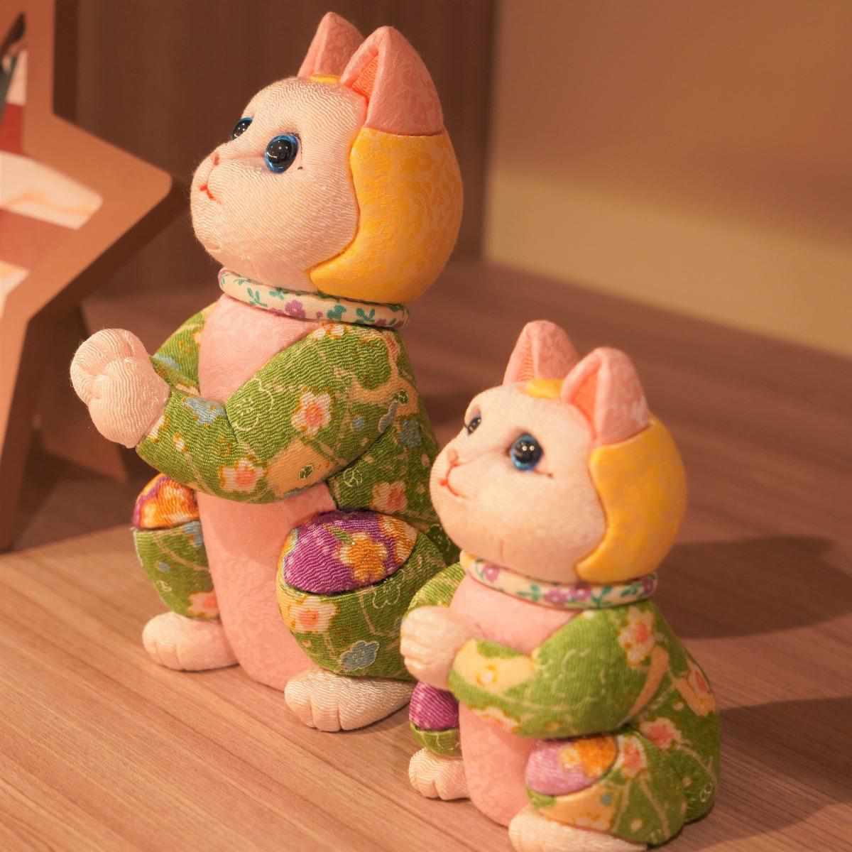 【招き猫 江戸木目込み】星に願いを ちりめん多色 日本製 柿沼人形 開運 - Image 6