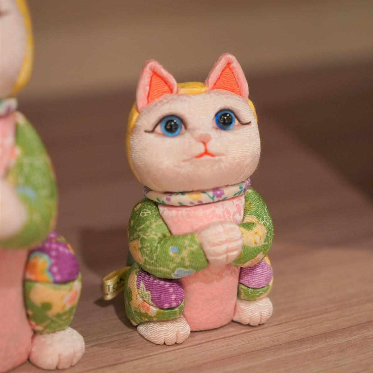【招き猫 江戸木目込み】星に願いを ちりめん多色 日本製 柿沼人形 開運 - Image 8