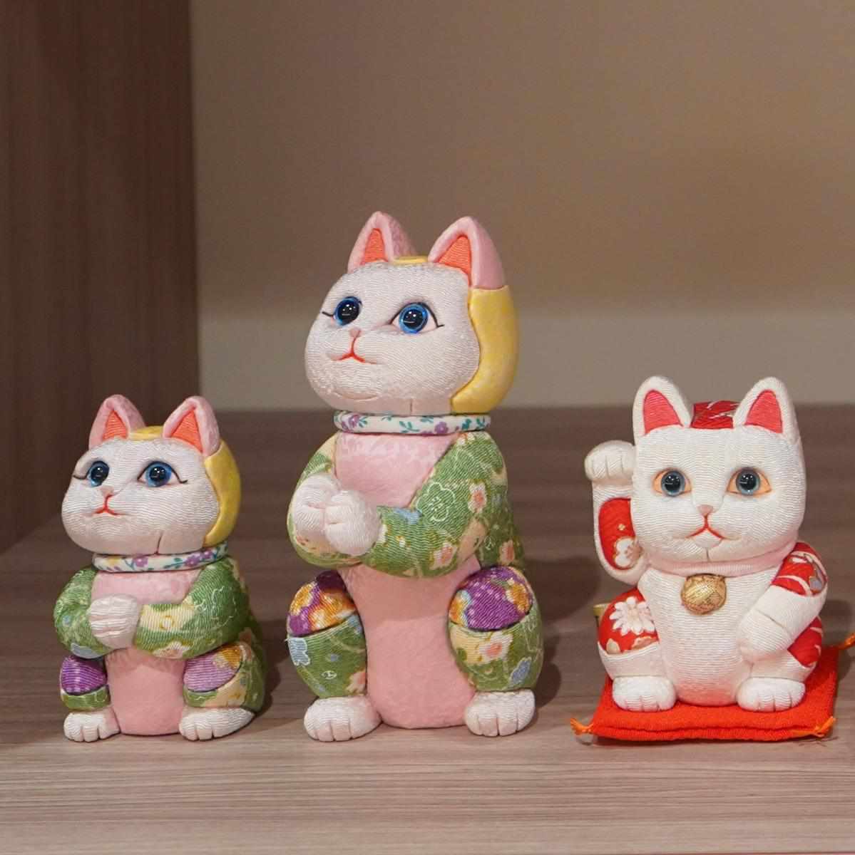 【招き猫 江戸木目込み】星に願いを ちりめん多色 日本製 柿沼人形 開運 - Image 9