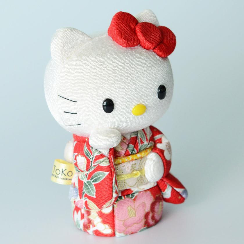 【招き猫】招きハローキティ (赤) | 江戸木目込み | 柿沼人形 - Image 7