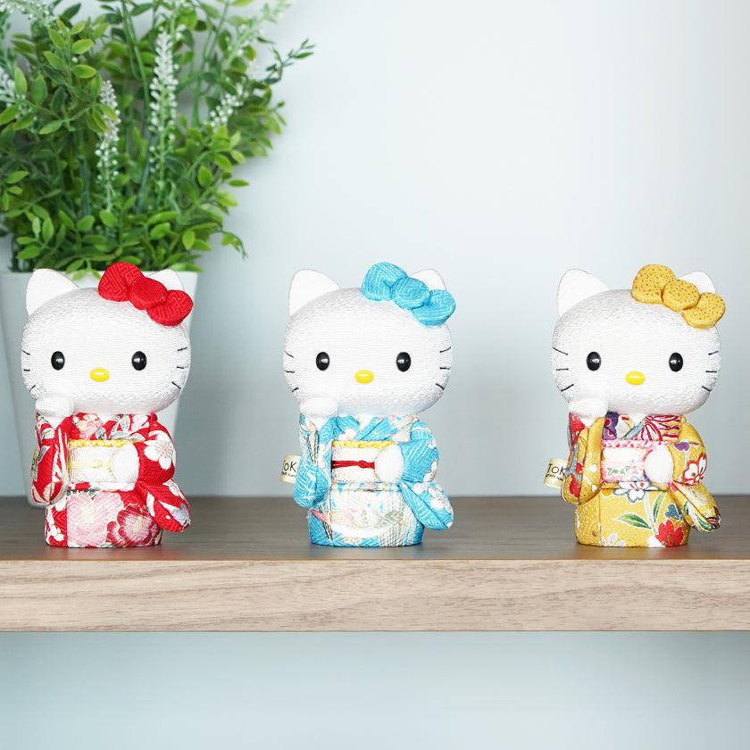 【招き猫】招きハローキティ (青) | 江戸木目込み | 柿沼人形 - Image 10