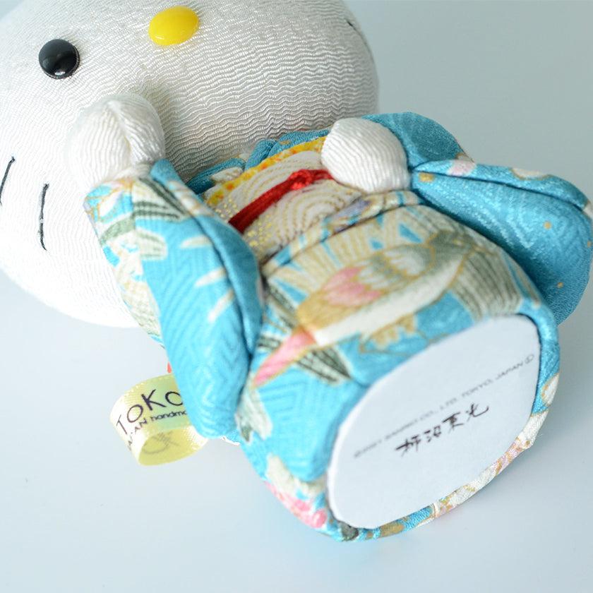 【招き猫】招きハローキティ (青) | 江戸木目込み | 柿沼人形 - Image 8