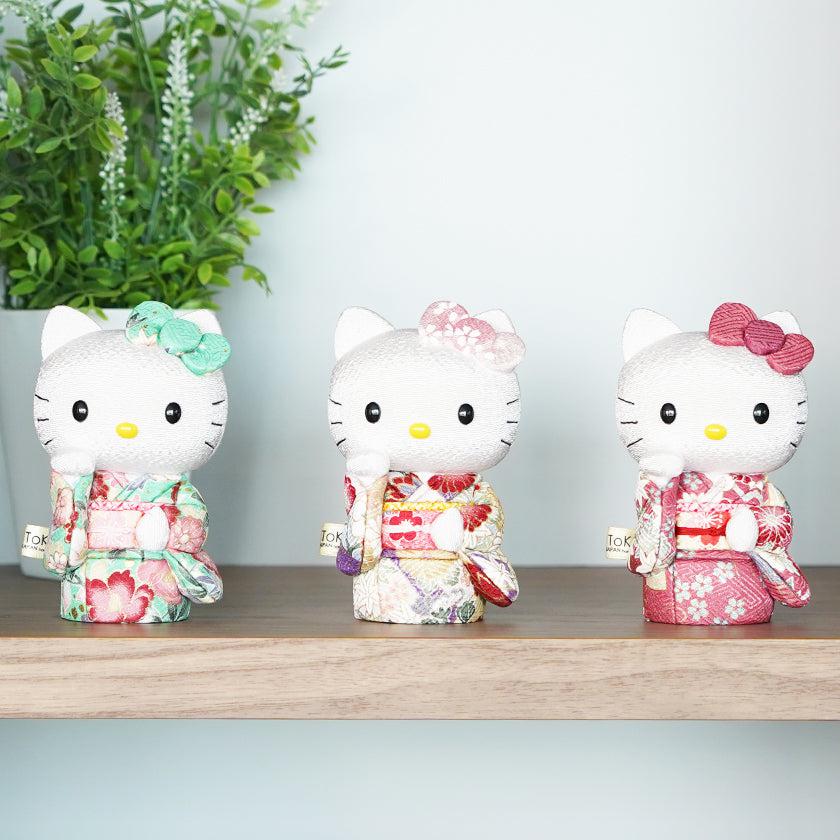 【招き猫】招きハローキティ (緑) | 江戸木目込み | 柿沼人形 - Image 10