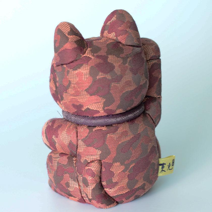 【招き猫】迷彩柄 (赤) M | 江戸木目込み | 柿沼人形 - Image 7