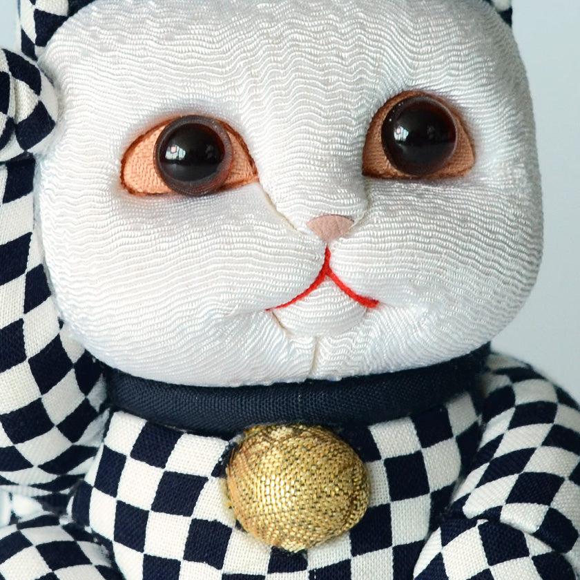 【招き猫】市松 (青) M | 江戸木目込み | 柿沼人形 - Image 11