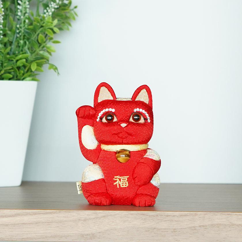 【招き猫】風水DX (赤) M | 江戸木目込み | 柿沼人形 - Image 2