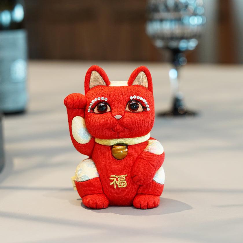 【招き猫】風水DX (赤) M | 江戸木目込み | 柿沼人形 - Image 3