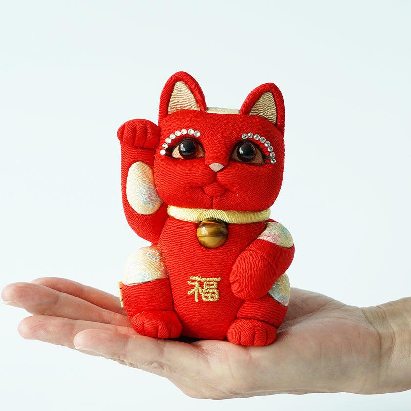 【招き猫】風水DX (赤) M | 江戸木目込み | 柿沼人形 - Image 4