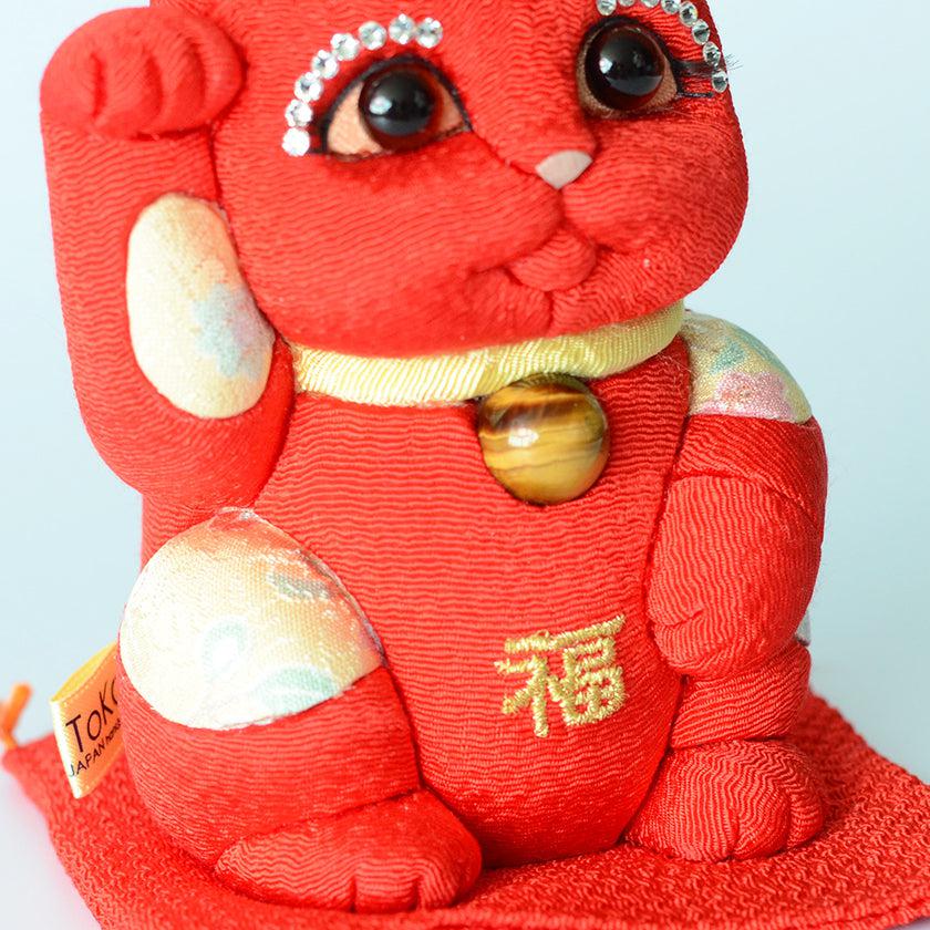 【招き猫】風水DX (赤) M | 江戸木目込み | 柿沼人形 - Image 8