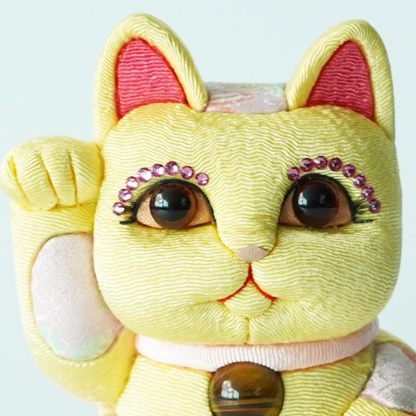 【招き猫 風水DX】黄 M 江戸木目込み 日本製 柿沼人形 開運 - Image 11