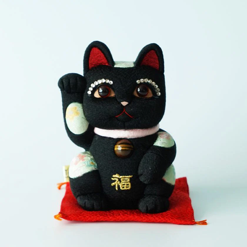【招き猫】風水DX (黒) M | 江戸木目込み | 柿沼人形 - Image 2