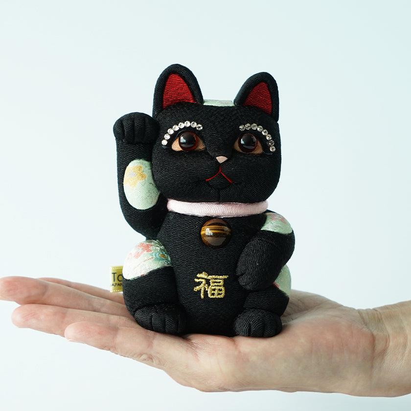 【招き猫】風水DX (黒) M | 江戸木目込み | 柿沼人形 - Image 4