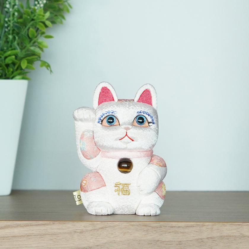 【招き猫】風水DX (白) M | 江戸木目込み | 柿沼人形 - Image 2