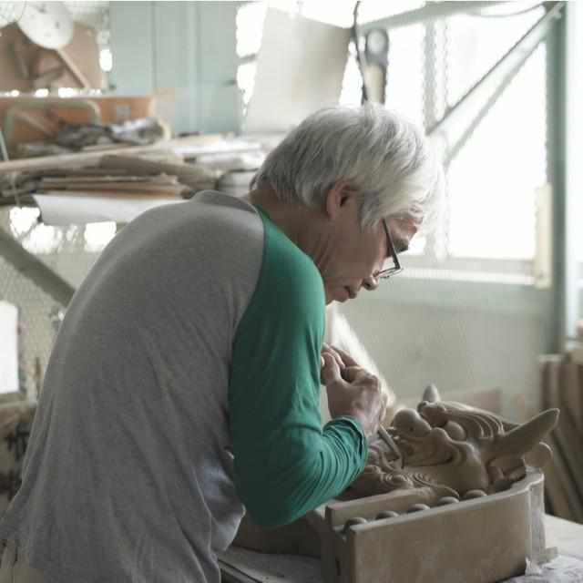 【鬼瓦インテリア】室内に飾る三面鬼瓦：萩原尚 | 三州鬼瓦 | 鬼瓦家守(新東) - Image 5