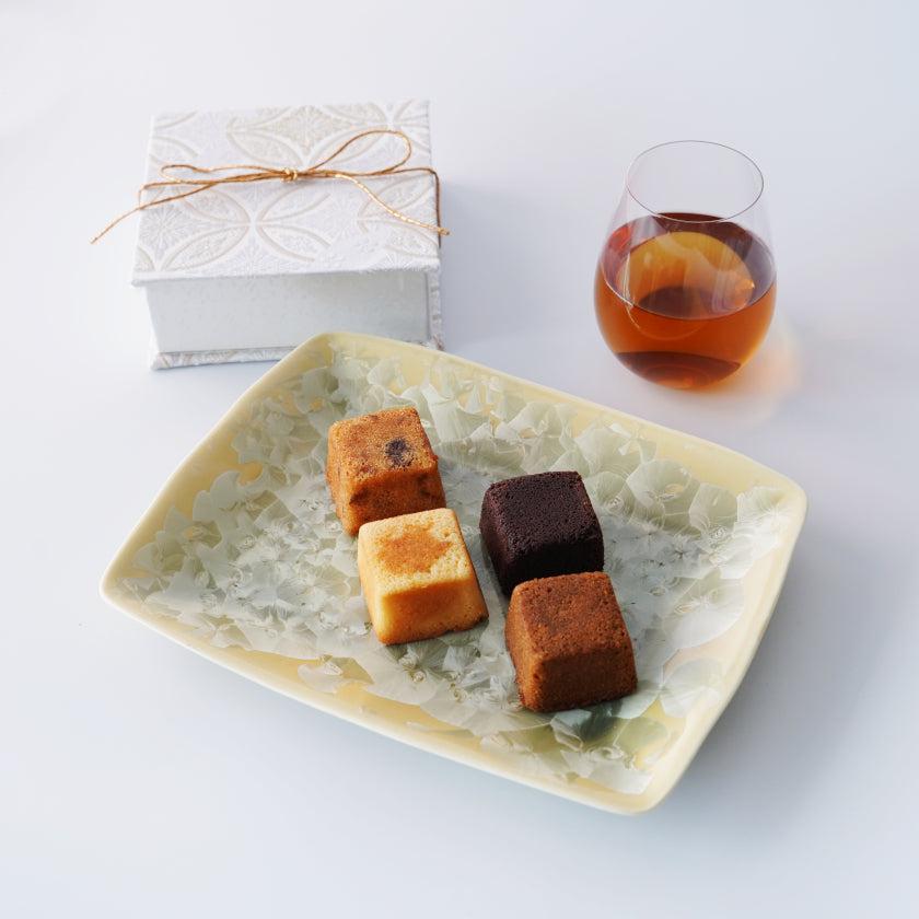 【焼き菓子】ジュエリーボックス <フィナンシェ4つ入> 内箱なし｜西陣織 - Image 3